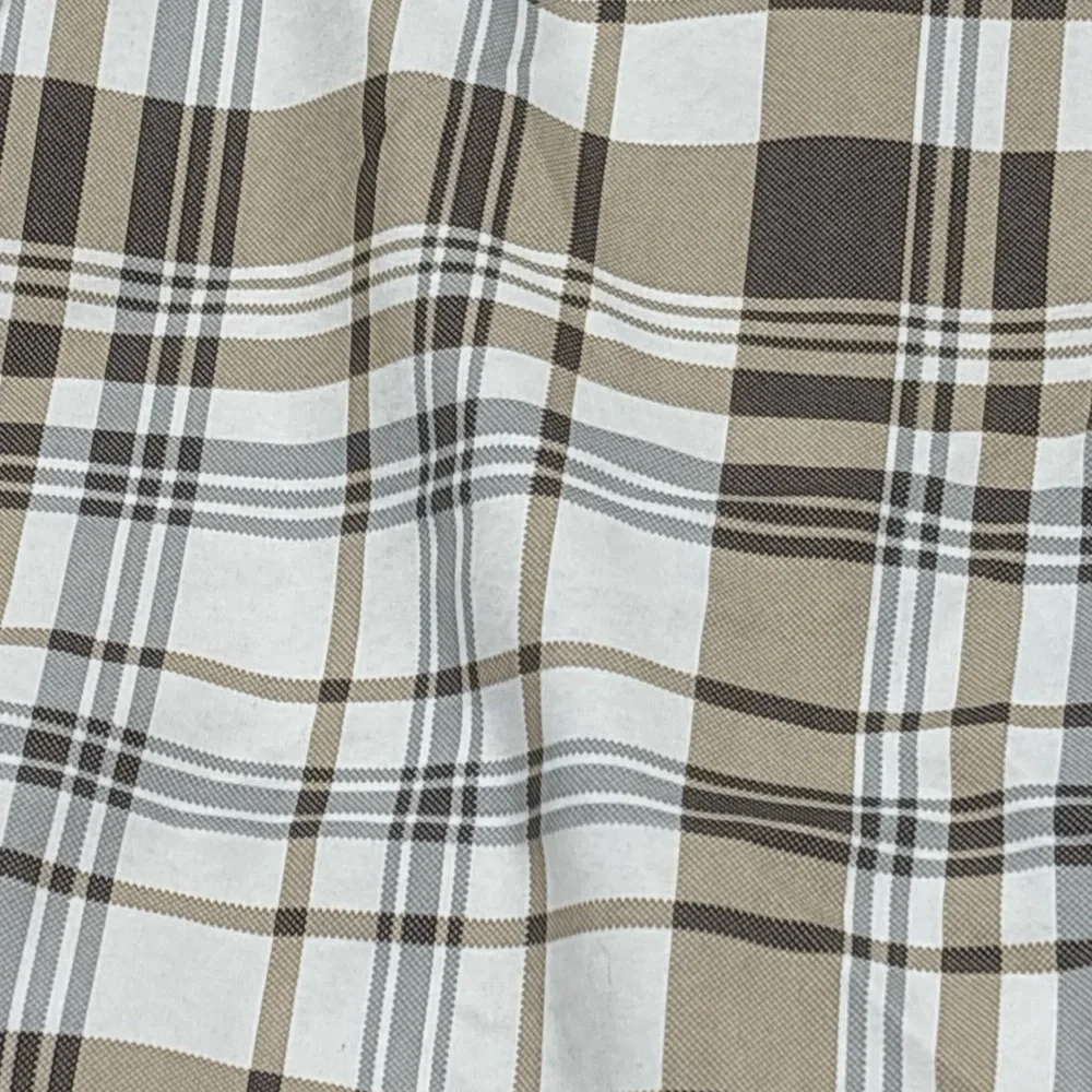 Ben Hogan golf chino Shorts Mens 38 Flat Front white Brown‎ Plaid